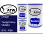 Preview: Dodge, Twilight Blue Metallic, B76 / PBH: 500ml Lackdose + 500ml Klarlack + 250ml Härter - Set, von ATW Autoteile West.